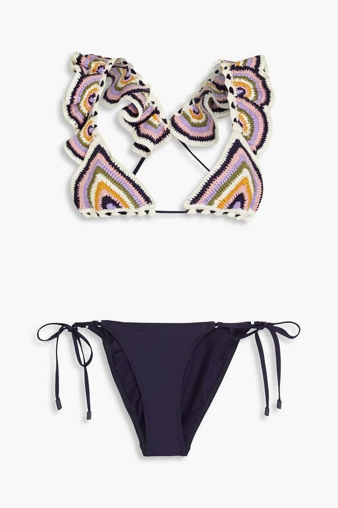Ruffled crocheted triangle bikini – On Sale Now with Up to 85% Off ...