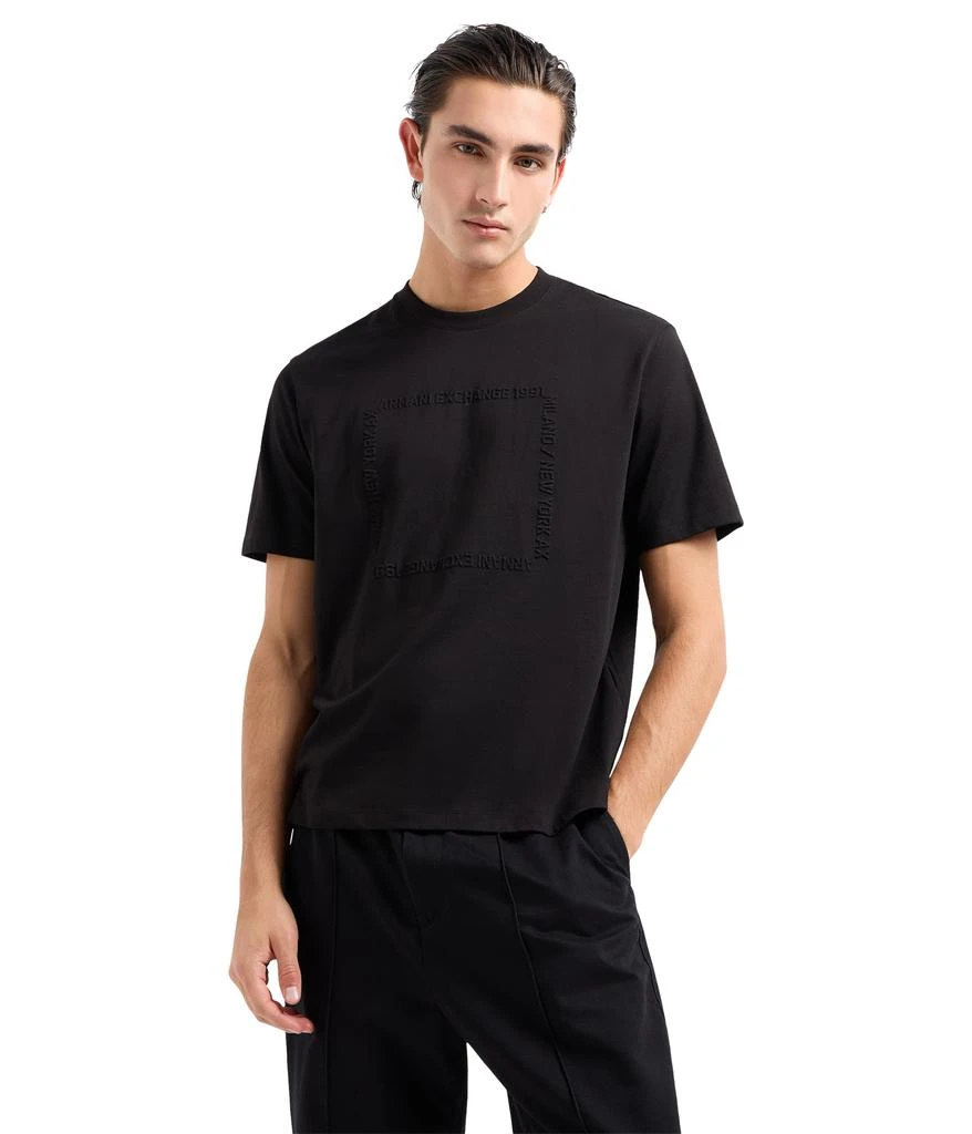 Armani Exchange Armani Exchange 1991 Milano/New York Text Creating Central Square On Regular Fit Tee 1