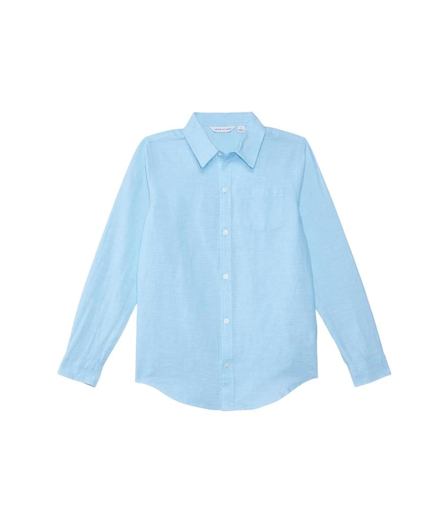 Janie and Jack Linen Roll-Up Shirt (Toddler/Little Kid/Big Kid) 1