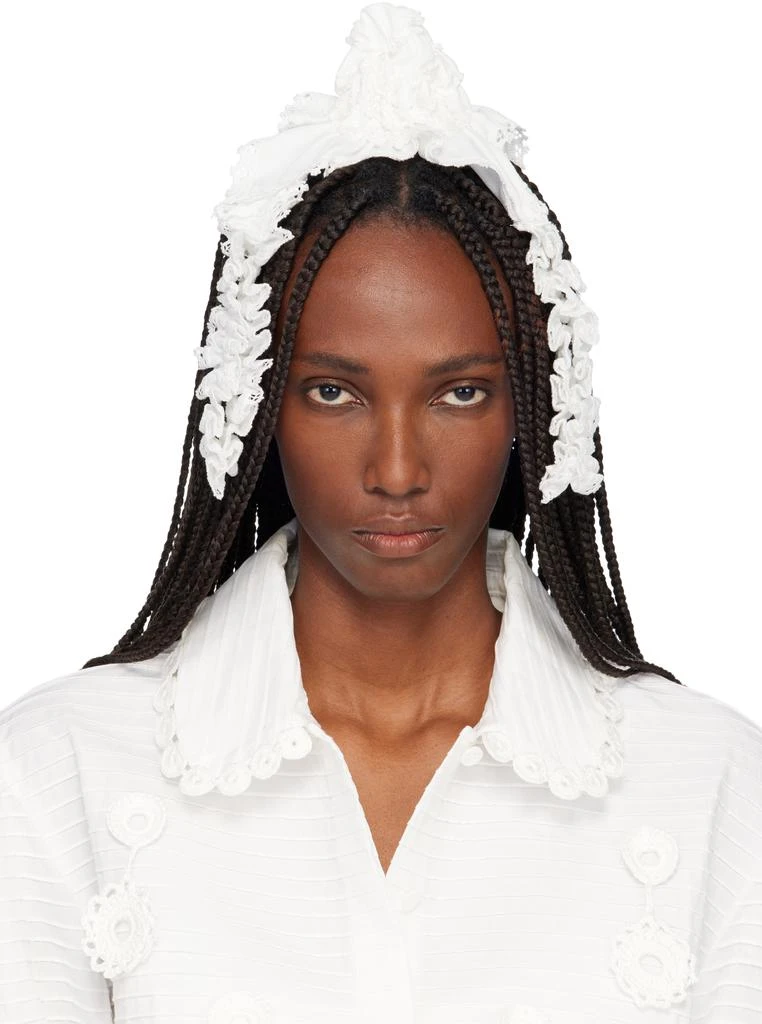 Róisín PIERCE Off-White Women Swirl Shoot Woven Hair Clip