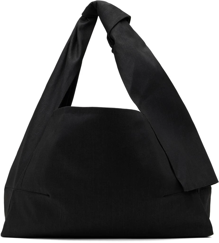 Omar Afridi Gray Coated Denim Knotted Lidia Tote 1