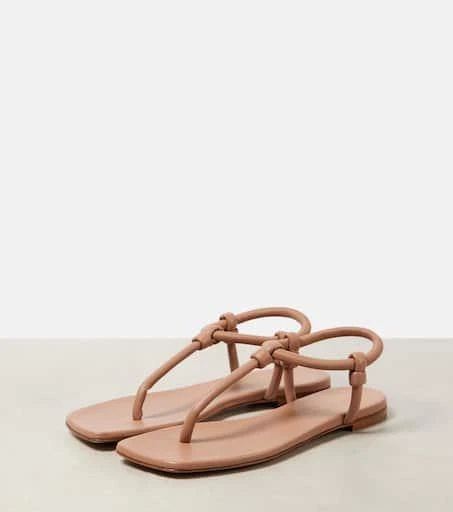 Gianvito Rossi Juno leather thong sandals 4