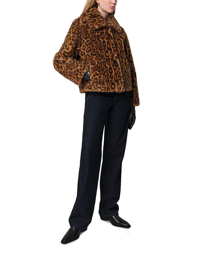 Apparis Elis Faux Fur Leopard Print Jacket