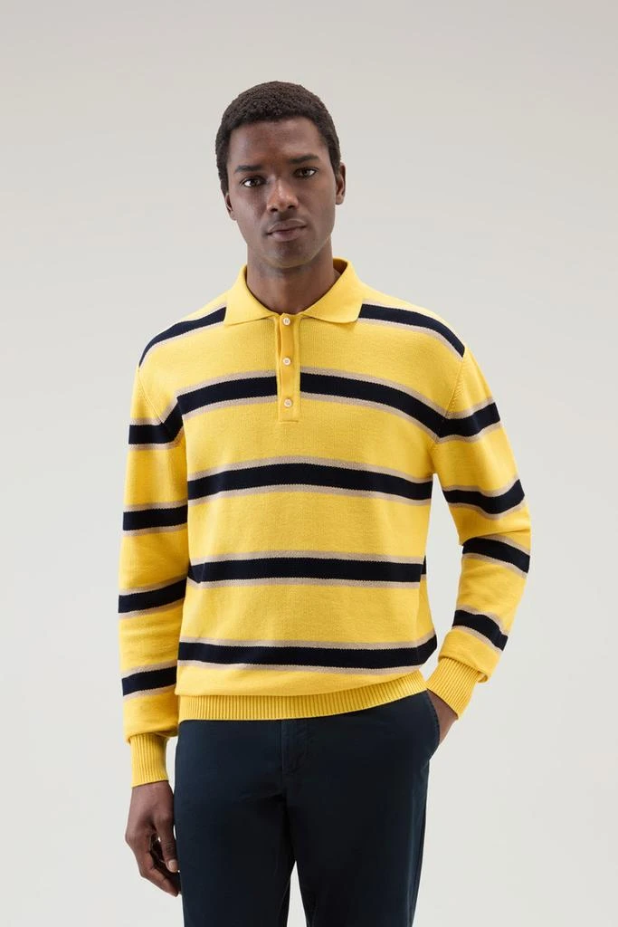 Woolrich Long-Sleeved Knit Polo - Men - Multicolor 1