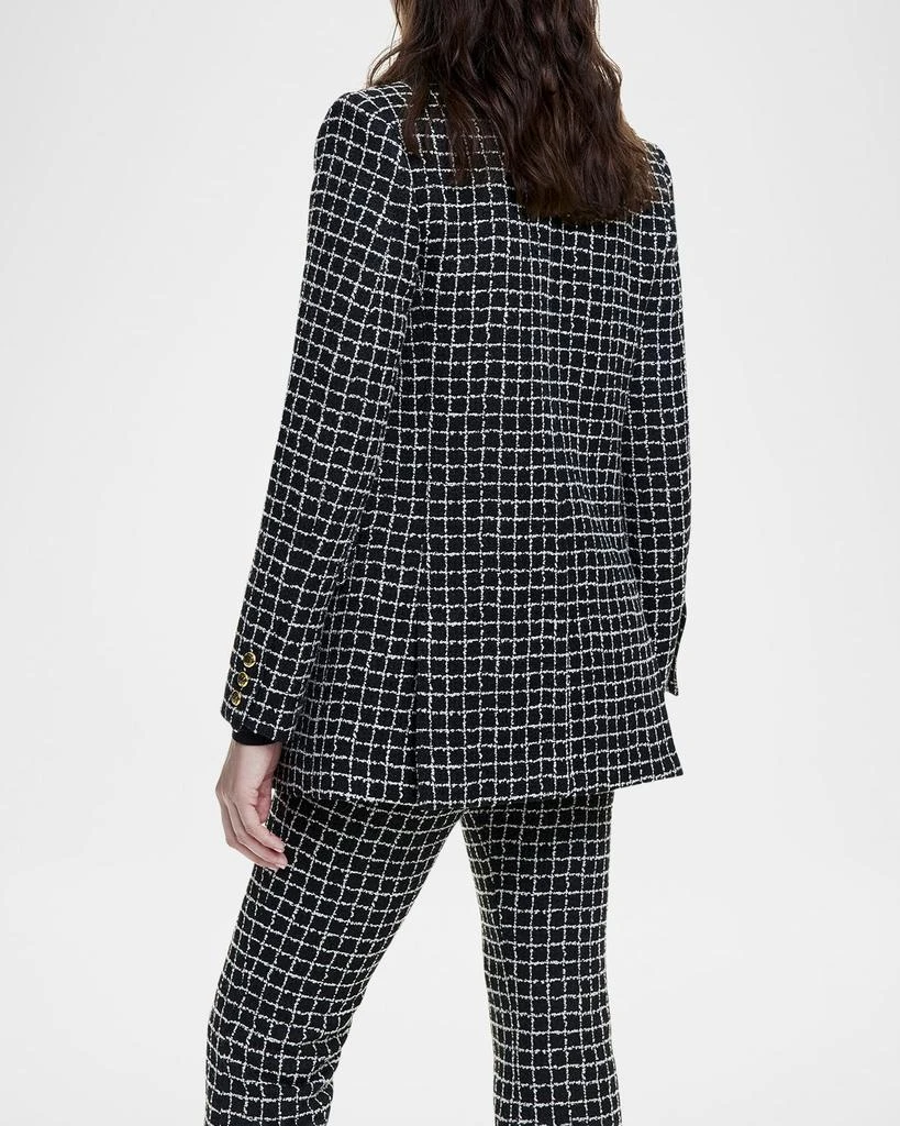 Smythe Grid Tweed Oversized Double-Breasted Blazer 3