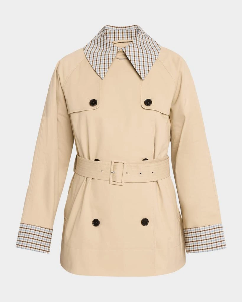Rails Lucien Gingham Gabardine Trench Coat