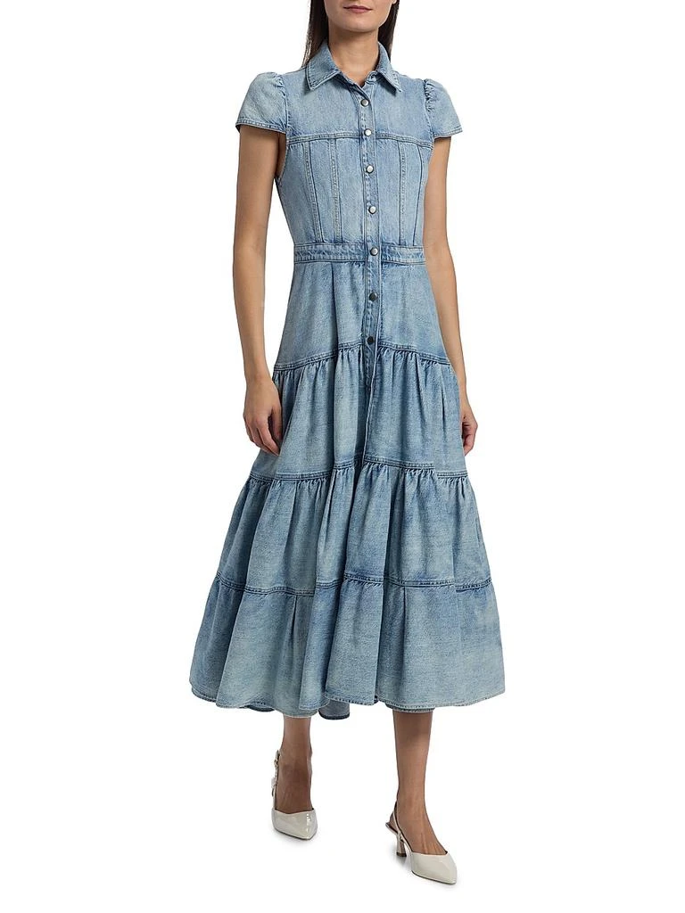 Alice + Olivia Patsy Denim Midi Dress, Size 10 Alice + Olivia Patsy Denim Midi Dress, Size 10