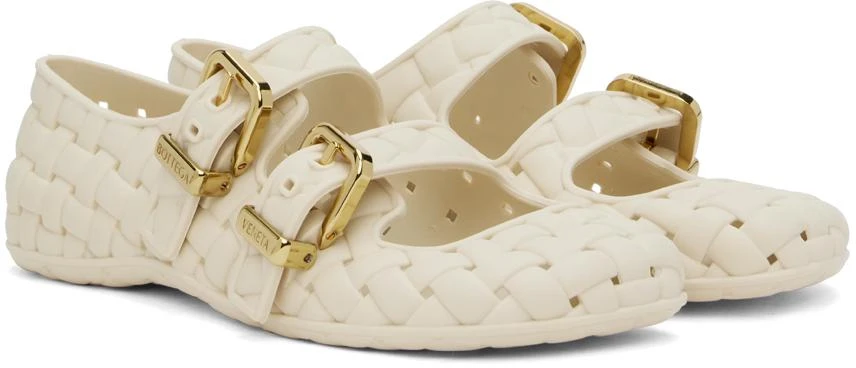Bottega Veneta Off-White Amy Mary-Jane Ballerina Flats 4