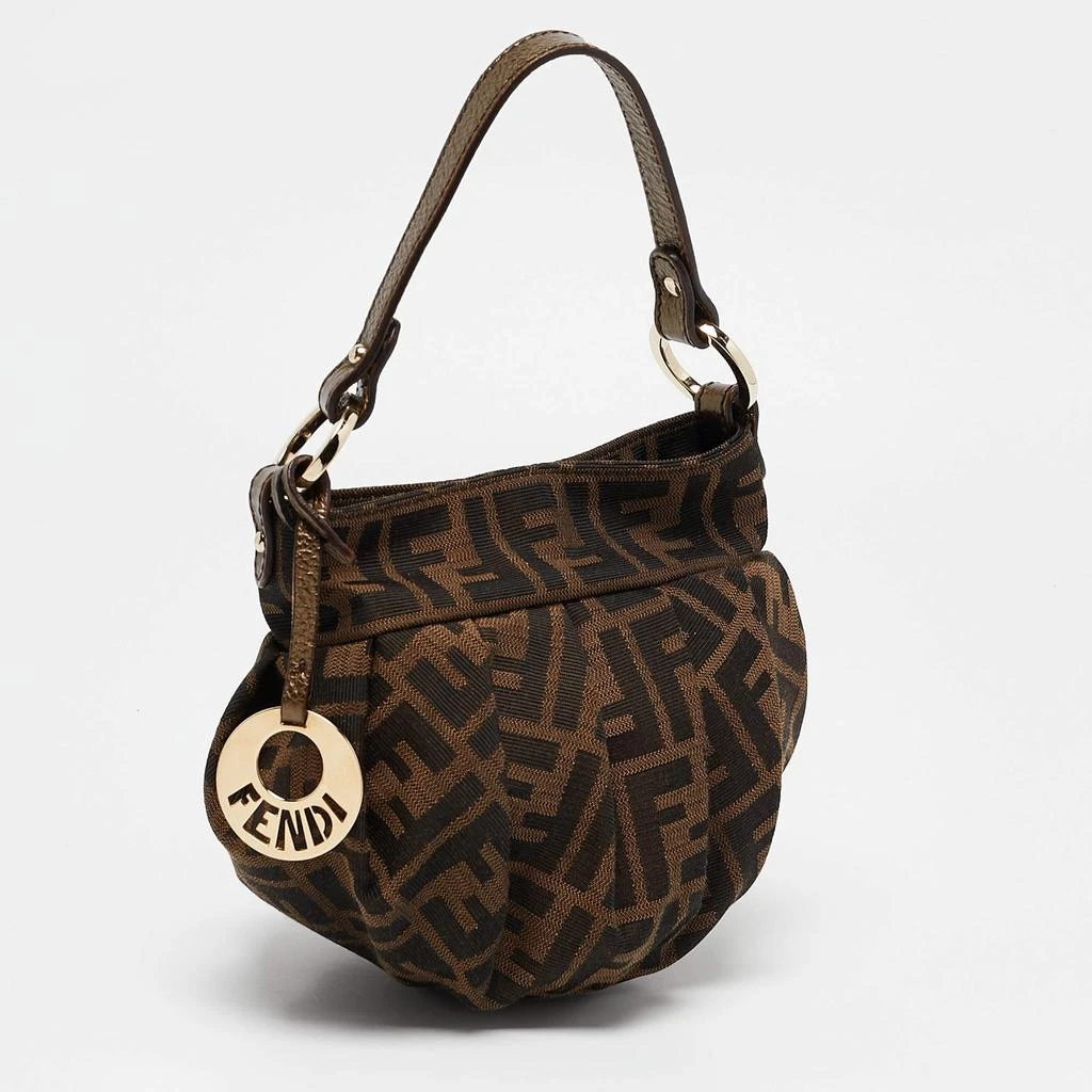 Fendi Fendi Tobacco Zucca Canvas Mini Chef Hobo 3
