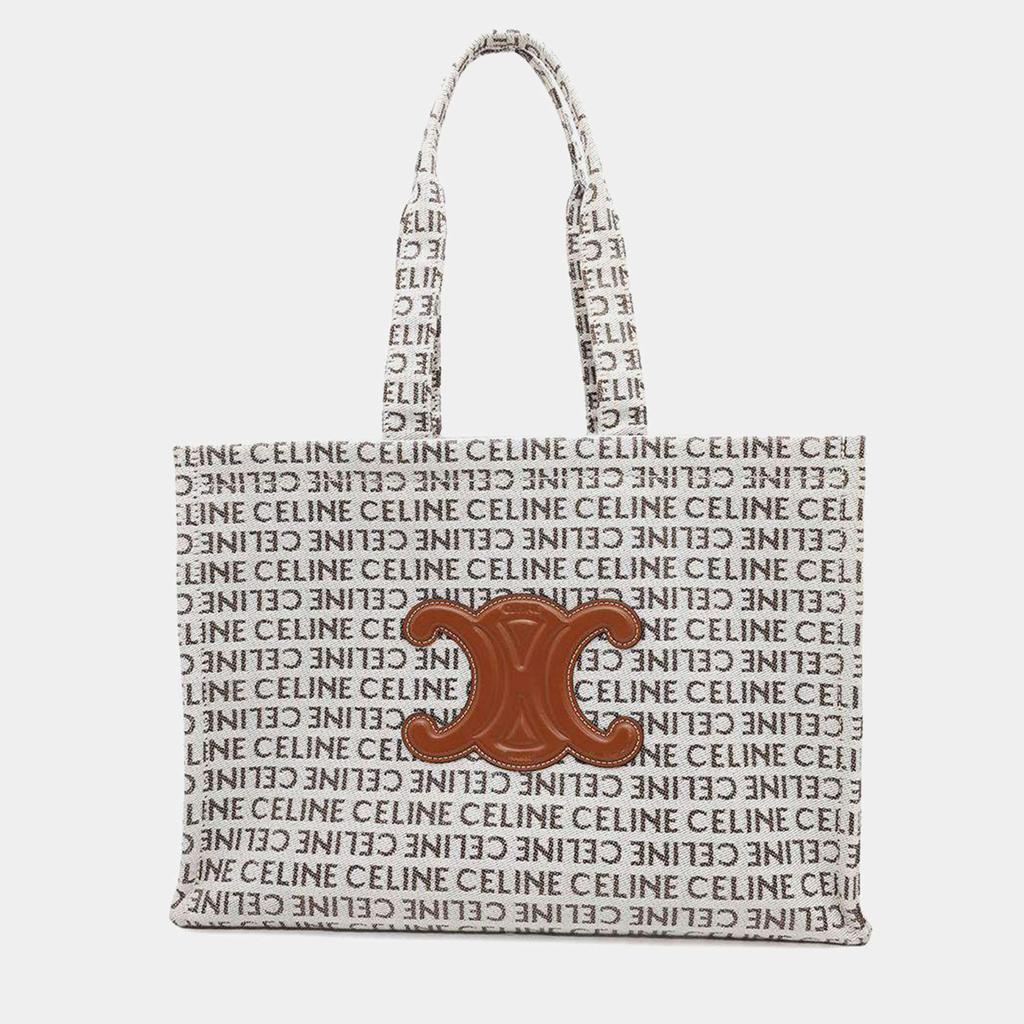 CELINE Cabas Micro Triomphe Canvas & Leather Tote – On Sale CELINE Cabas Micro Triomphe Canvas & Leather Tote – On Sale