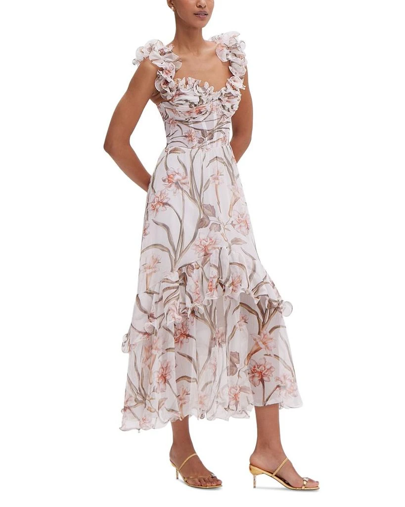 PatBO Botanic Flutter Sleeve Hi Low Maxi Dress 5
