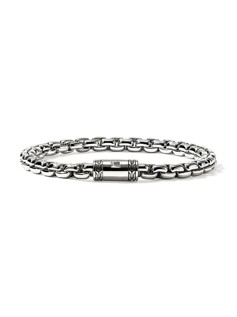 John Hardy Blackened Sterling Silver Box Chain Bracelet/6MM 3