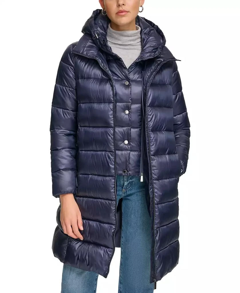 Calvin Klein Women
s Shine Bibbed Hooded Packable Puffer Coat, Created for Macy
s 5