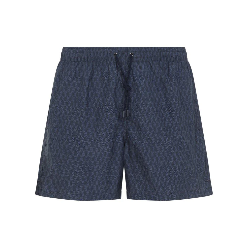 Canali Canali Geometric Drawstring Swimwear