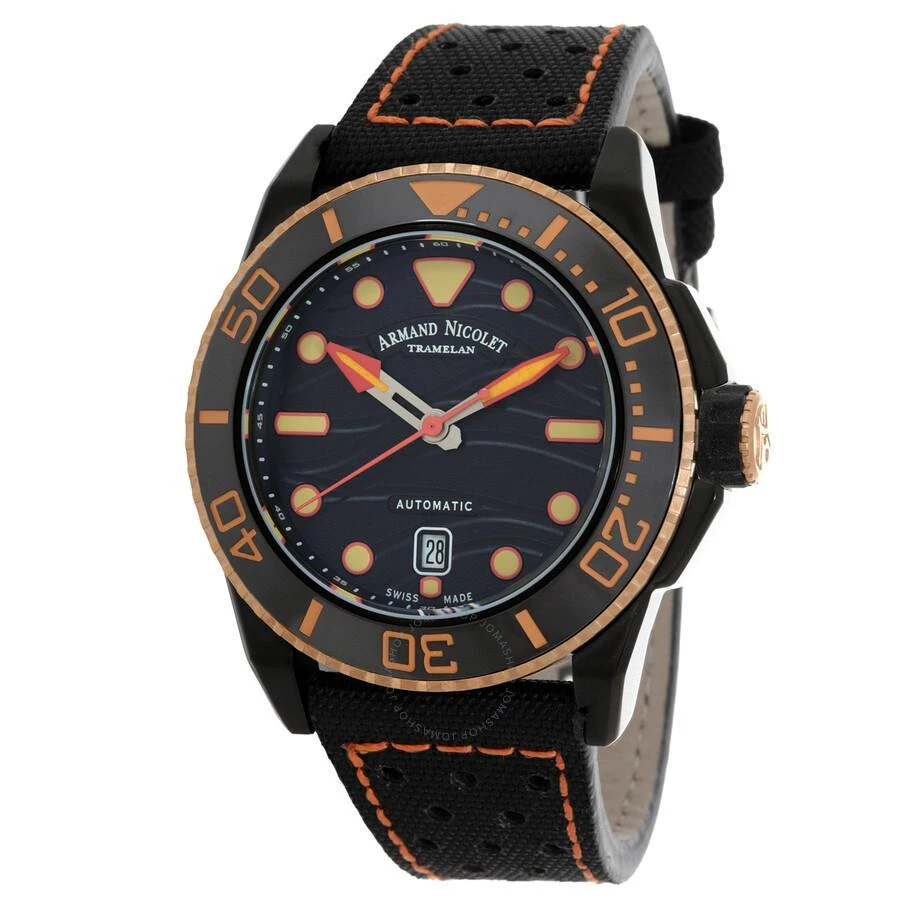 Armand Nicolet JSH Automatic Black Dial Men's Watch A480PQS-NO-P0668NO8 1