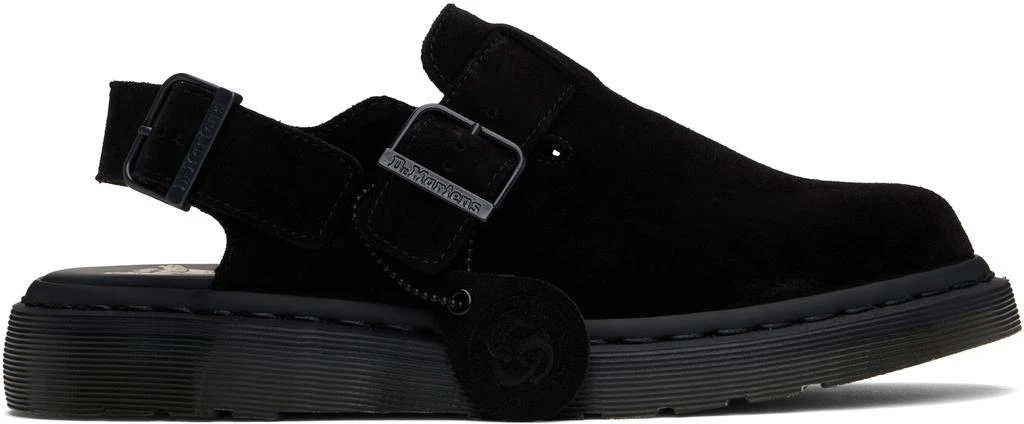Dr. Martens Black Jorge Made In England Suede Slingback Mules 1