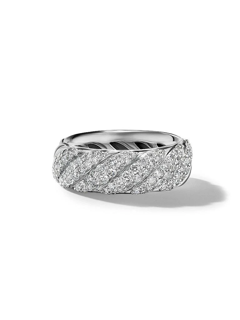 David Yurman Sculpted Cable Band Ring in Sterling Silver