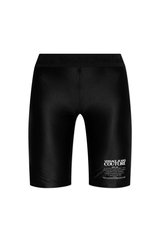 ショートパンツ Versace Jeans Couture Cycling Shorts With Logo Versace Versace Jeans Couture Logo-Print Cycling Shorts