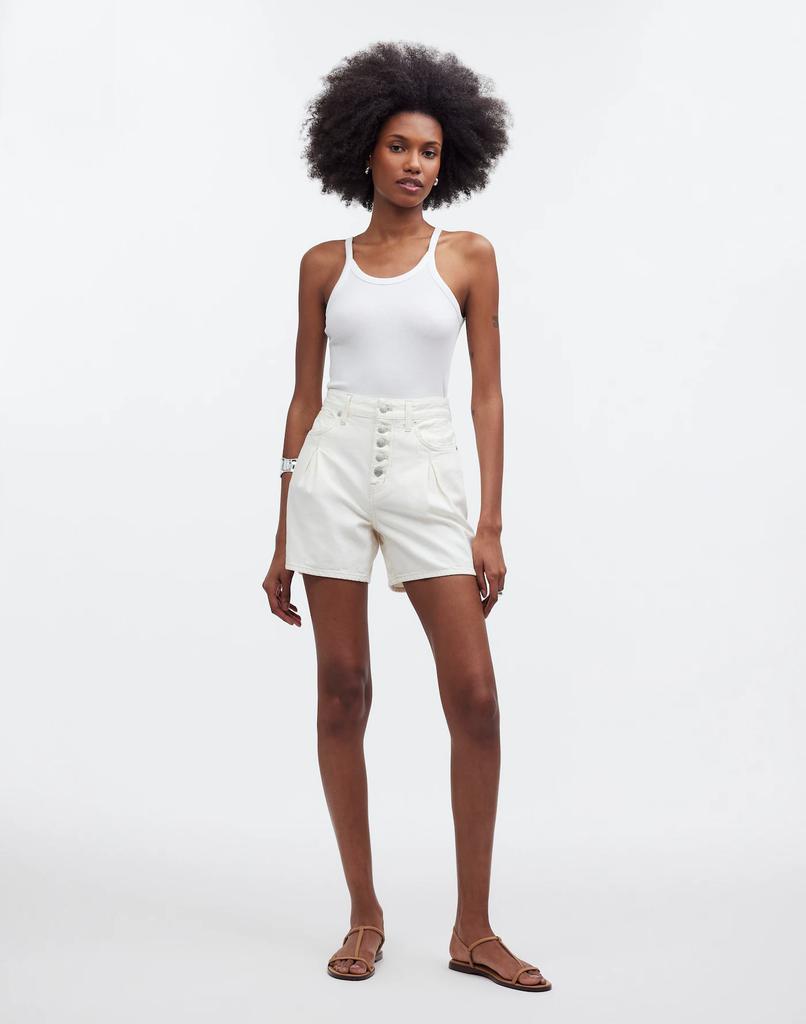 Madewell The 
90s Mid-Length Jean Short in Vintage Canvas: Button Front Edition