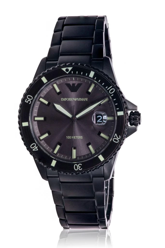 Emporio Armani Black Stainless Steel Mens Watch 1