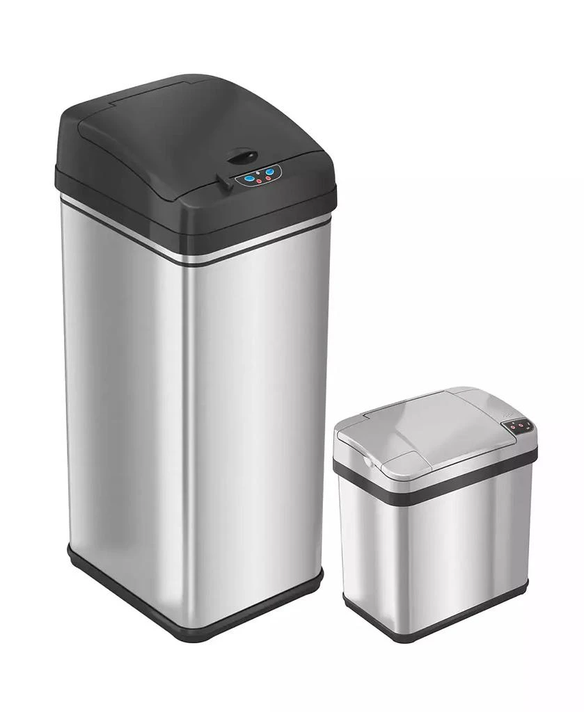 iTouchless Stainless Steel Kitchen and Bathroom Sensor Trash Cans with ...