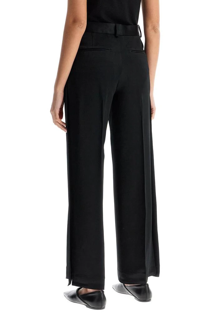 TOTEME high-waisted loose black pants with side openings 3