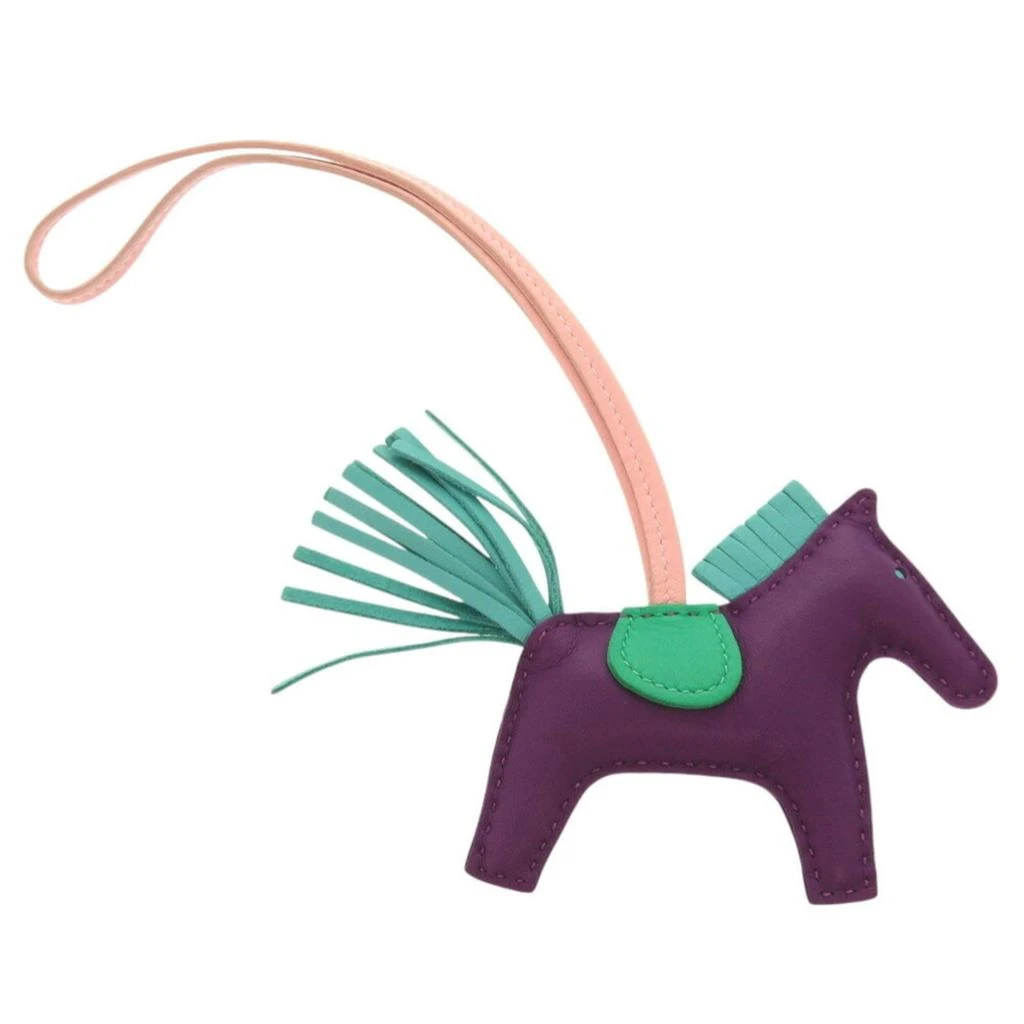 Hermes Anemone Mint Agneau Milo Handbag Charm (Pre-Owned) 2