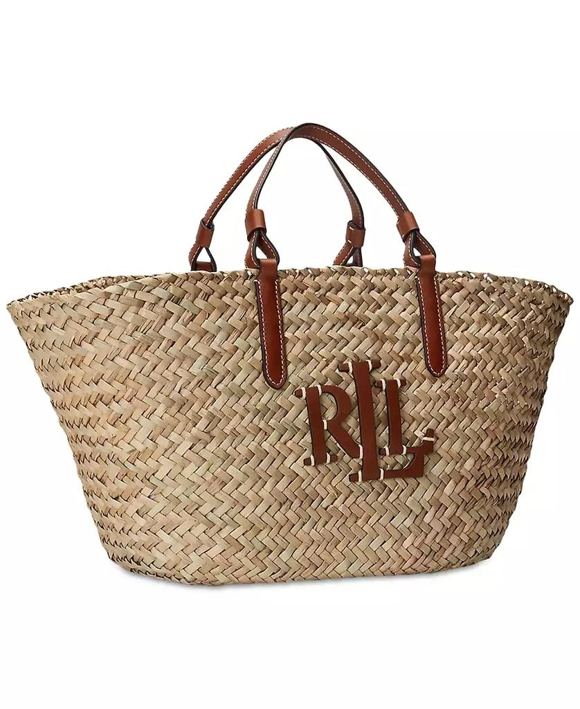 Ralph Lauren Shelbie Straw Medium Tote 3