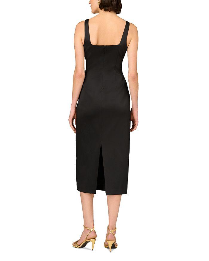 Aidan Mattox Stretch Mikado Midi Dress