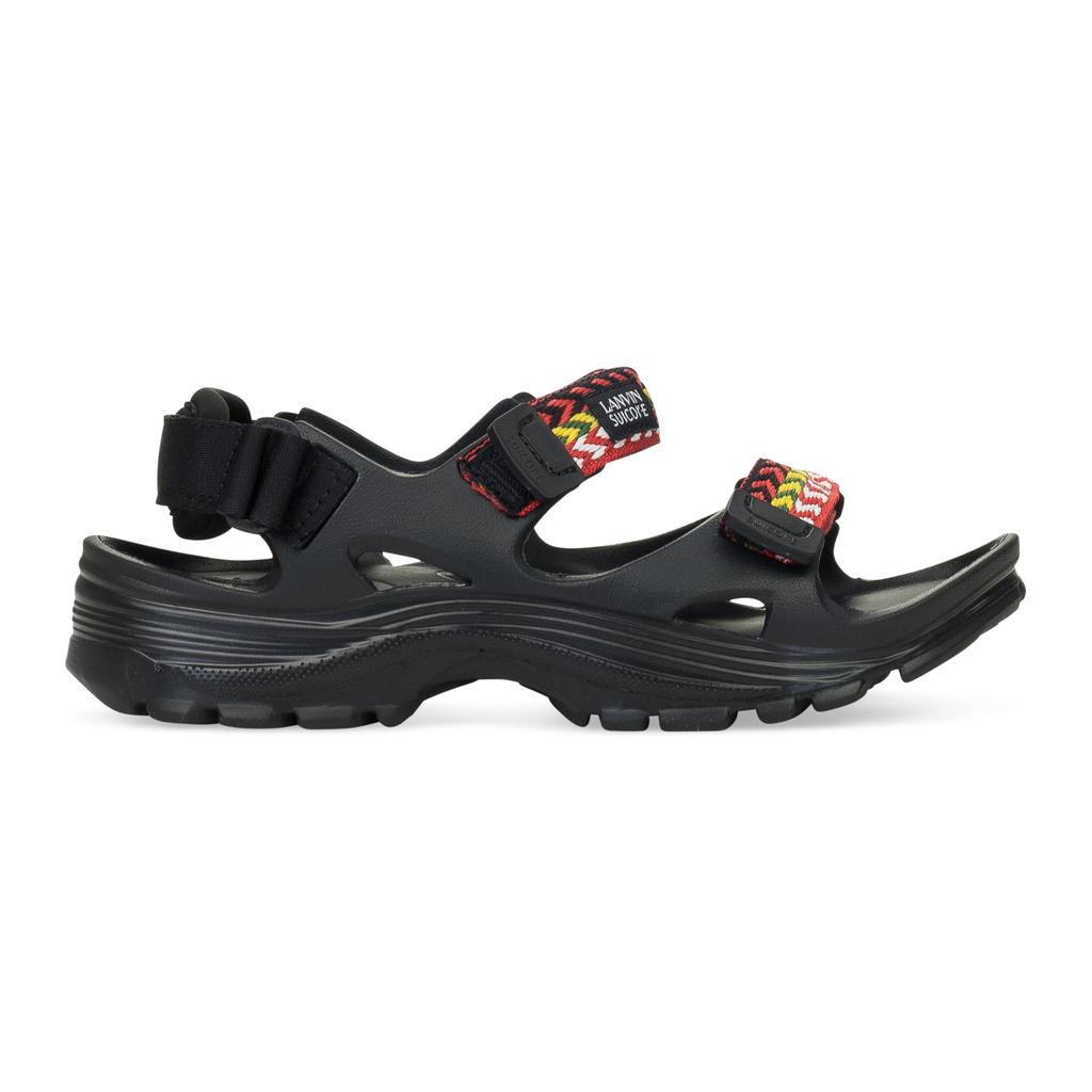 Lanvin BLACK X SUICOKE WAVE LACETS CURB SANDALS