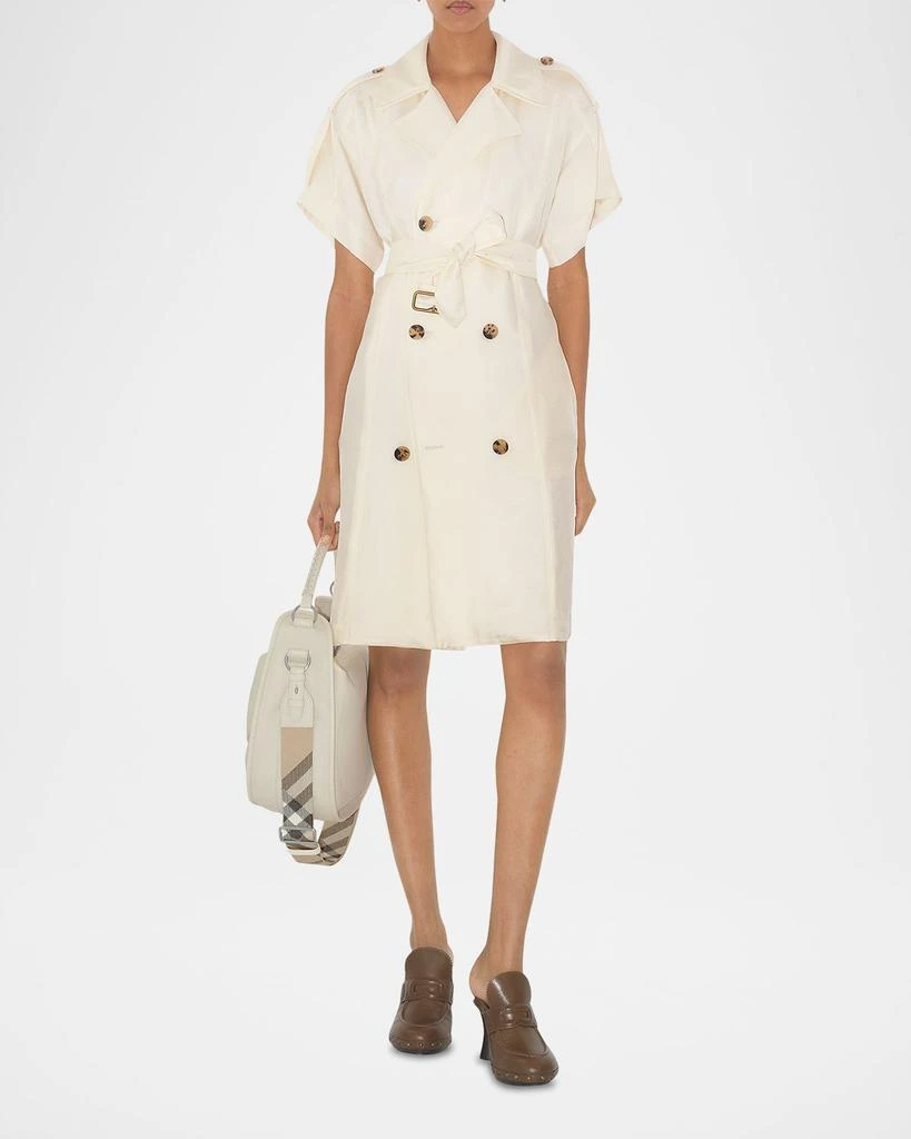 Burberry Short-Sleeve Belted Trench Dress 2