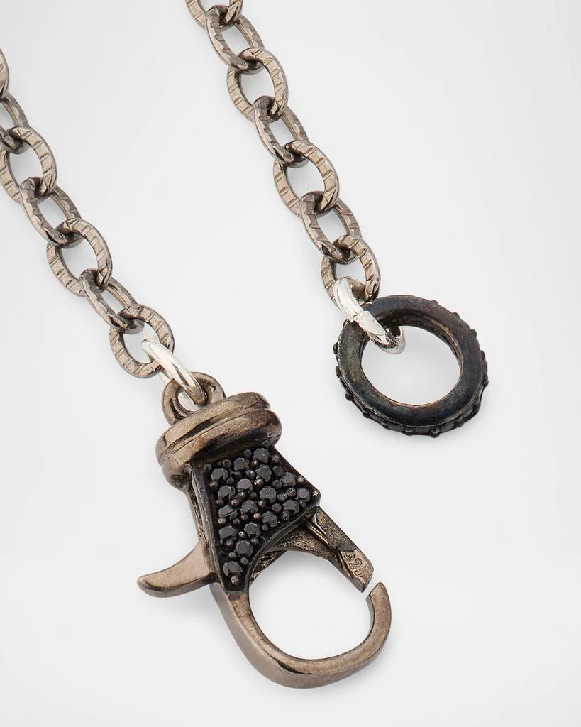 Margo Morrison Rhodium-Plated Sterling Silver Chain Necklace with Diamond Clasp 4