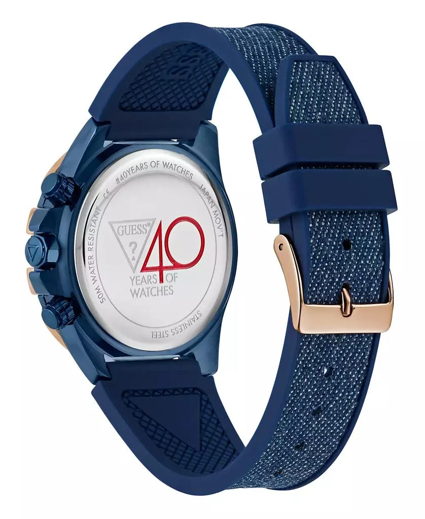 GUESS Women's Multi-Function Blue Denim/Silicone Watch 39mm 4