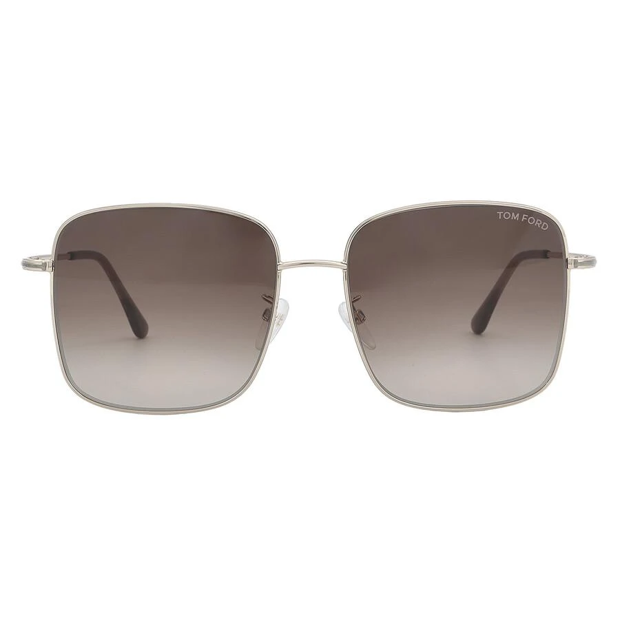 Shop Brown Gradient Square Ladies Sunglasses FT0894-K 28F 59  display picture 1