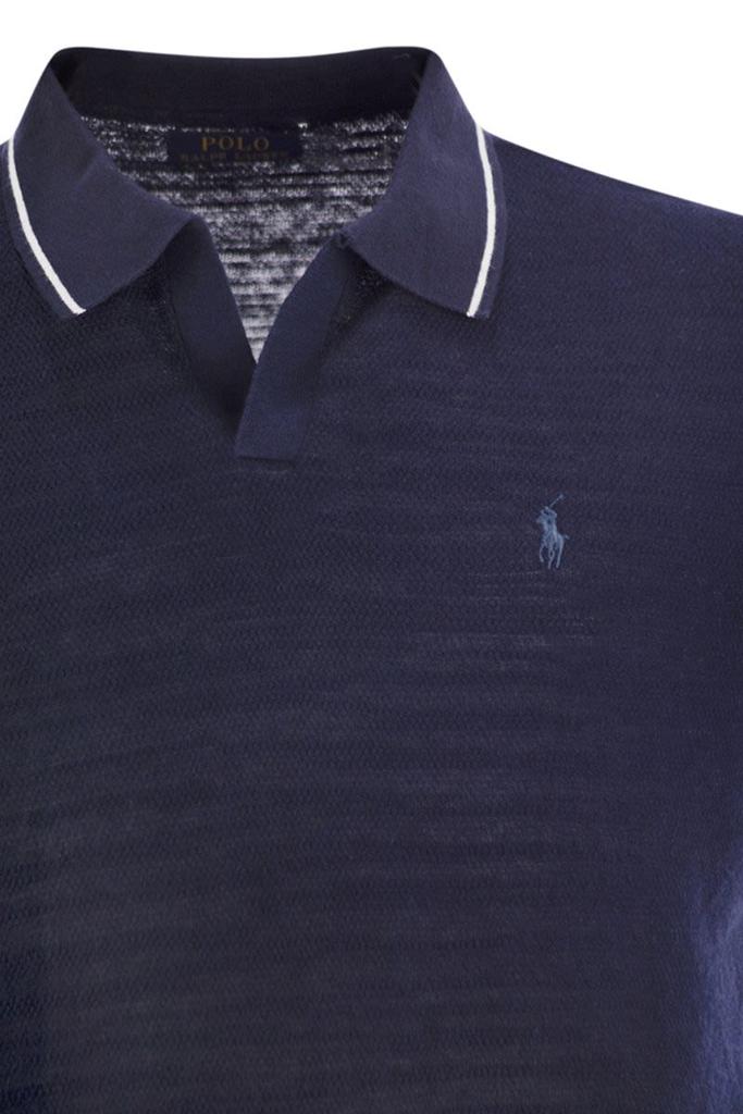 Tシャツ・カットソー Ralph Lauren Textured cotton and linen jersey Ralph Lauren TEXTURED COTTON AND LINEN JERSEY - Polo Shirts