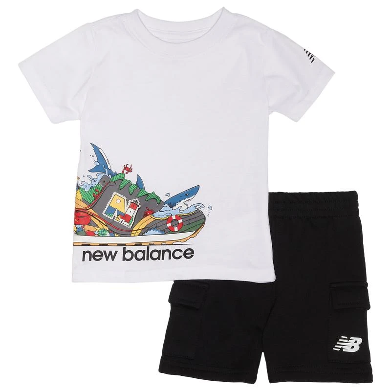 New Balance New Balance 574 Shark T-Shirt and Cargo Shorts Set - Boys
 Infant 1