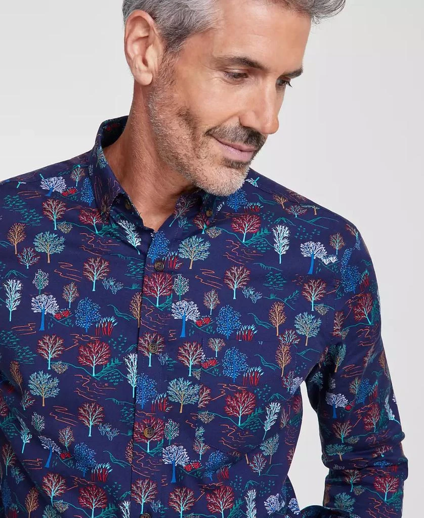 Club Room Men's Tree-Pattern Cotton Shirt, Created for Macy's 3