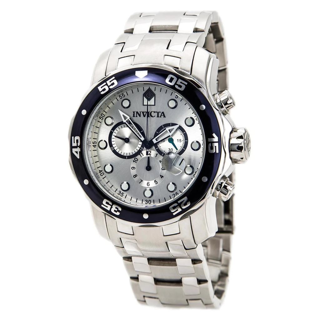 Invicta Invicta Men's Stainless Steel Watch - Pro Diver Blue Bezel Silver Dial Dive | 80058 1