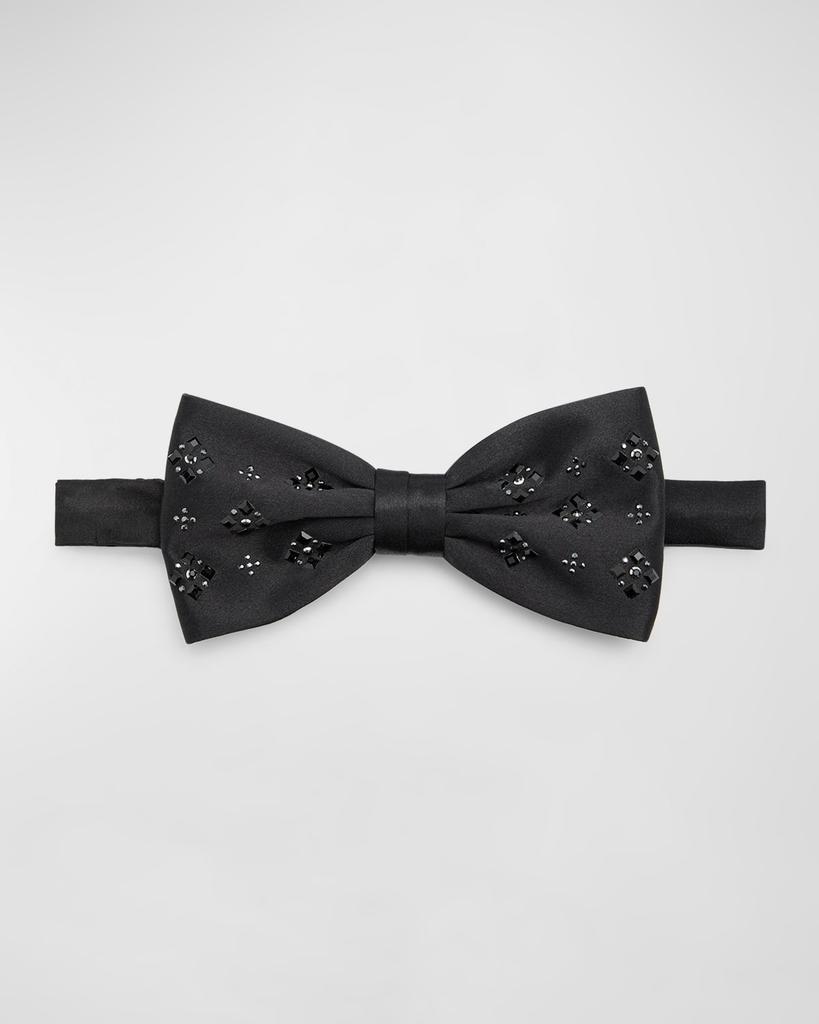 Stefano Ricci Men's Crystal-Embellished Silk Bow Tie