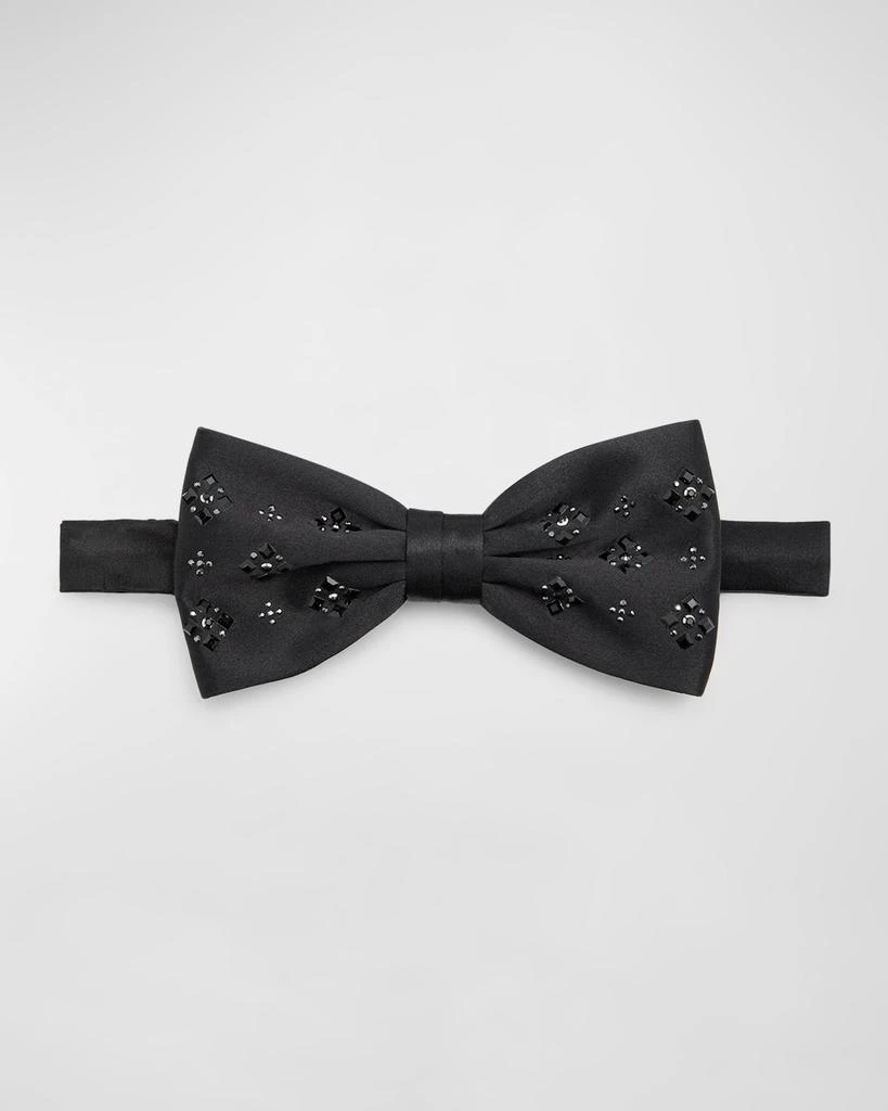 Stefano Ricci Men's Crystal-Embellished Silk Bow Tie 1