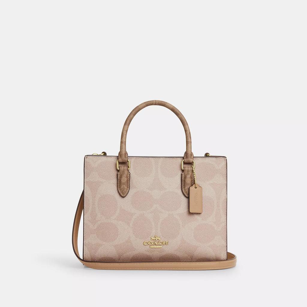 Coach Maggie Small Tote Bag In Blocked Signature Canvas