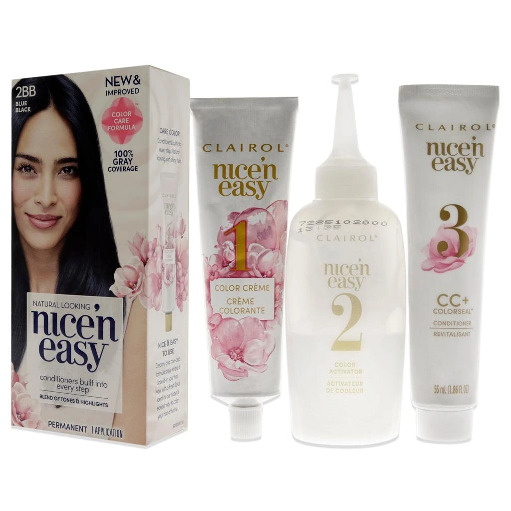 Clairol Nicen Easy Color Blend - 2BB Blue Black by  for Women - 1 Application Hair Color 4