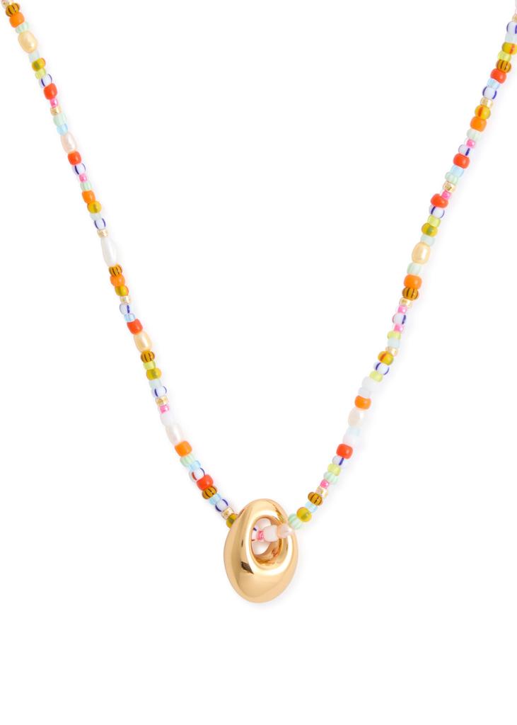 Anni Lu Piccolo 18kt gold-plated beaded necklace