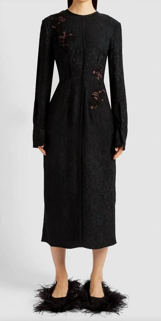 Black Doris Midi Dress  On Sale Now with Up to 80% Off | Discover  Exclusive Deals & Savings at BeyondStyle  Authentic Erdem women|mid length  dresses with Limited-Time Discounts, Free Shipping,