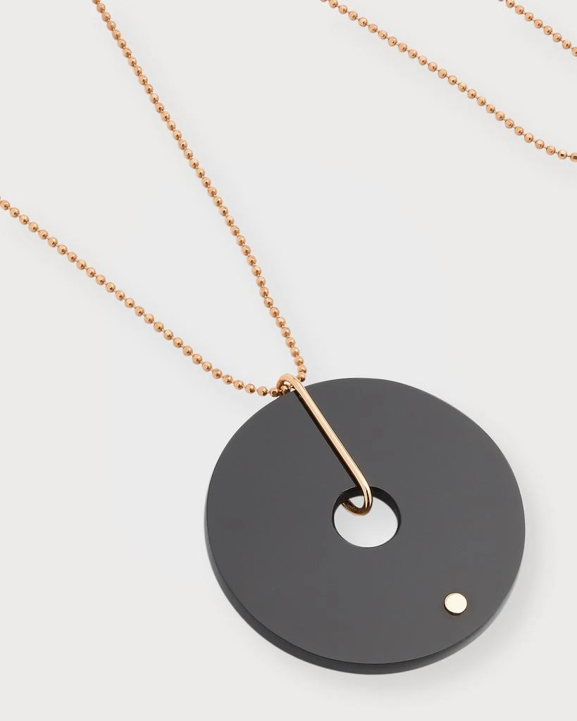 Ginette NY Donut Onyx On Chain Necklace 3