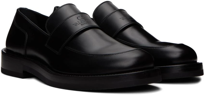 Valentino Black Rockstud Essential Loafers 4