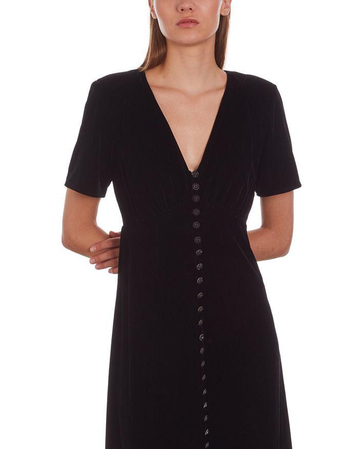 The Kooples Velvet Short Sleeve Midi Dress