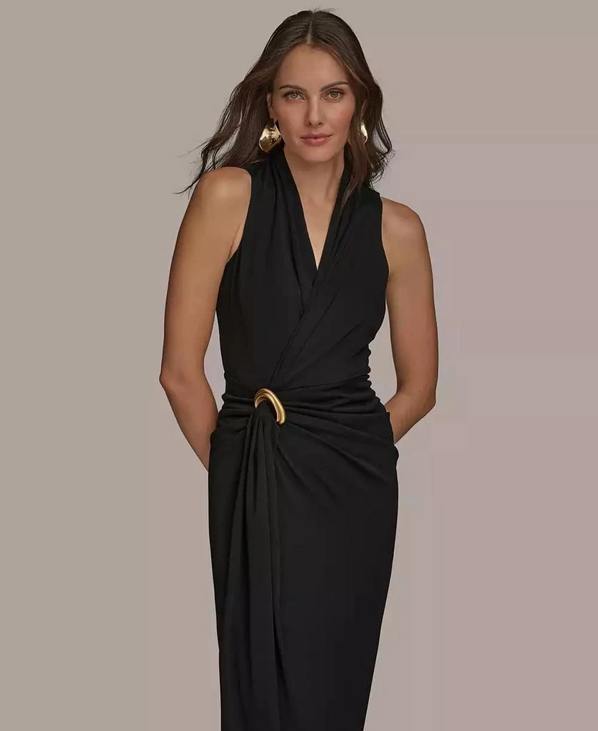Donna Karan Women's Draped Faux-Wrap Gown 3
