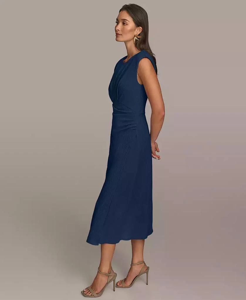 Donna Karan Women's Side-Ruched Midi Dress - Nightfall - 2 Donna Karan Women's Side-Ruched Midi Dress - Nightfall - 2