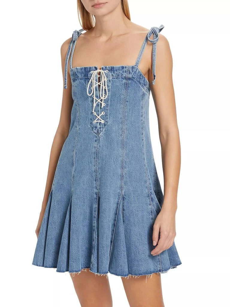 Re/Done Flounce Denim Minidress 3